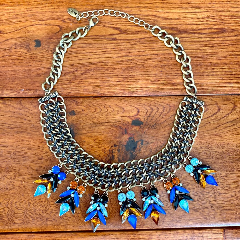 Gold rhinestone necklace